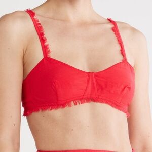 Cult Gaia Red Eza Crop Top MSRP $298